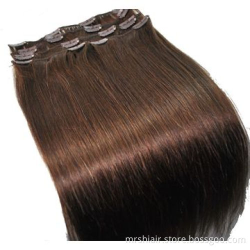 2# Straight Brazilian Remy Hair Clip Hair Extension, 10"/12"14"/16"/18"/20"22"/24"/26"/28"/30"